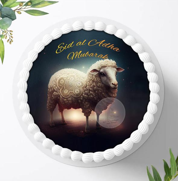 Eid al Adha Mubarak Tortenaufleger Ø 20cm, 1459z